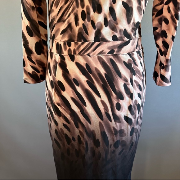 Jennifer Lopez Animal Leopard Print Ombre Snake Wrap Dress - Picture 10 of 15